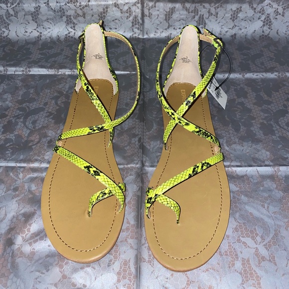 Express neon snake print sandals - Picture 2 of 2